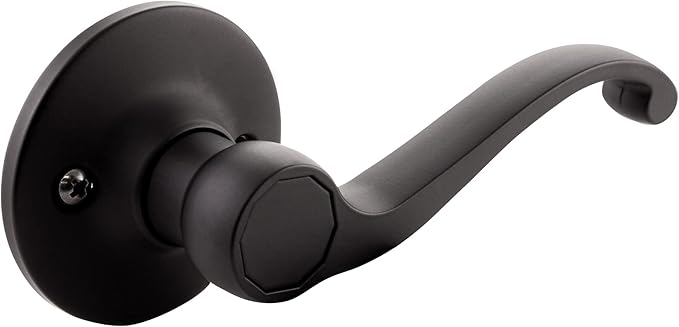 Design House 779207 Scroll Dummy Door Lever Matte Black