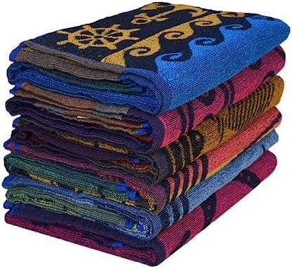 Cotton Beach Towels- Hammam Classic Pool Towel 30 x 60 Inches Oversized Soft Beach Towels for Adults - Luxury Bath Towels - Summer Gifts Accessories - Pack of 6