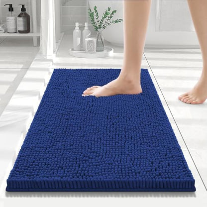 Smiry Bathroom Rugs 24X16, Luxury Chenille Extra Soft Absorbent Bath Mat