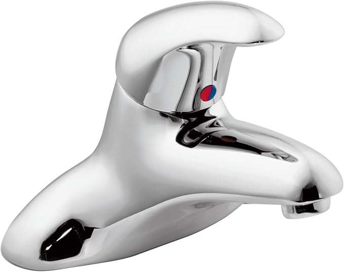 Moen 8414F12 Commercial Single Handle Lavatory Faucet with Drain 1.2 gpm, Chrome