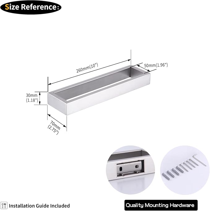 GERZWY Bath Towel Holder SUS304 Stainless Steel Towel Hanger Towel Ring for Bathroom Lavatory Wall Mount Contemporary Style, Brushed Finish HG1706-LS