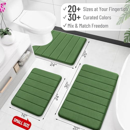 OLANLY Memory Foam Long Bathroom Rugs Runner 44x24, Super Soft Absorbent