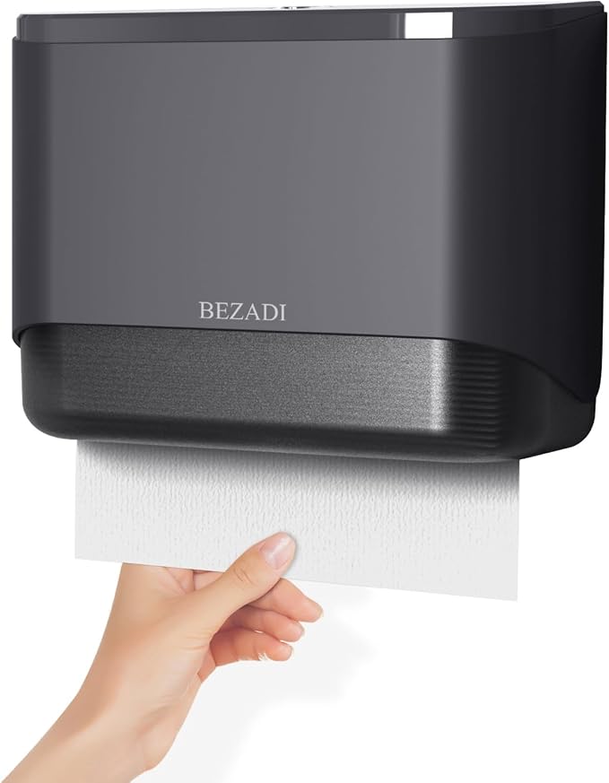 Paper Towel Dispenser,Large Capacity Wall Mount Tissue Dispensers with Smart Lock, Used for Kitchen and Bathroom 200+ Sheets Toilet Paper Holders Silver