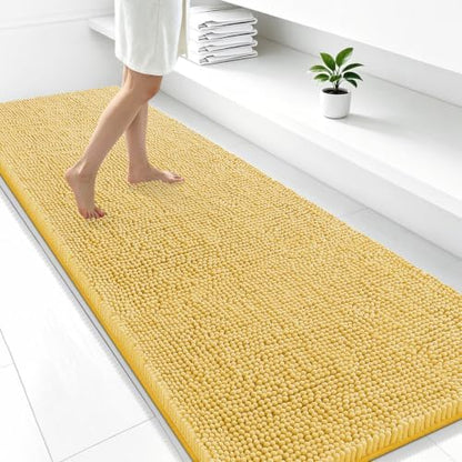 Smiry Bathroom Rugs 59X24, Luxury Chenille Extra Soft Absorbent Bath Mat