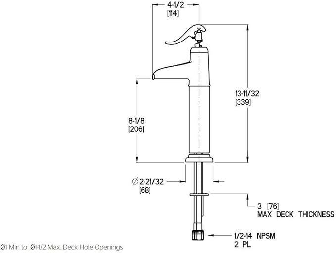 Pfister LF040YP0U Ashfield Single Control Vessel Bathroom Faucet in Rustic Bronze, Water-Efficient Model
