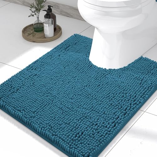 Smiry Toilet Rugs U-Shaped 24x20, Extra Soft Absorbent Contoured Bath Mat