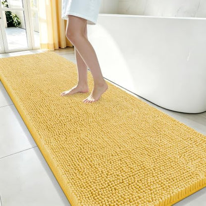 Smiry Bathroom Rugs 70X24, Luxury Chenille Extra Soft Absorbent Bath Mat