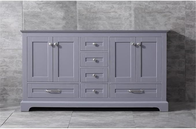 Dukes 60 in. W x 22 in. D Dark Grey Double Bath Vanity