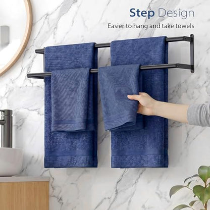 24 Inch Stainless Steel Double Towel Rack for Rentals,Apparment Essentials