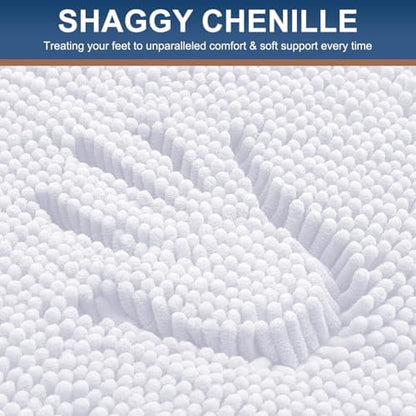 Smiry Bathroom Rugs 40X24, Luxury Chenille Extra Soft Absorbent Bath Mat