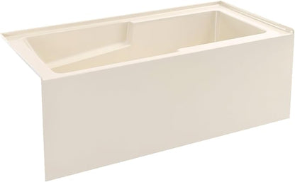 Voltaire 60" x 30" Left-Hand Drain Alcove Bathtub with Apron in Bisque