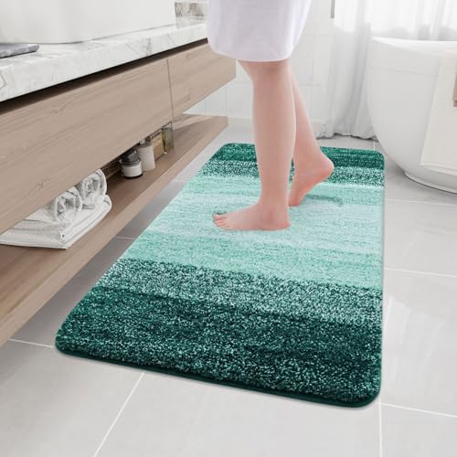 Arotive Microfiber Bathroom Rugs, Shaggy Soft Absorbent Bath Rug, 50x30