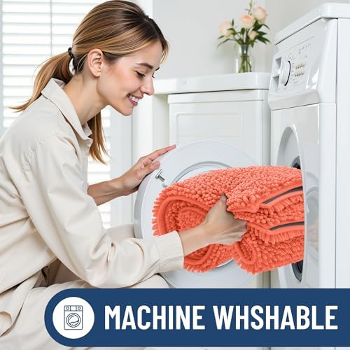 Smiry Bathroom Rugs 30X20, Luxury Chenille Extra Soft Absorbent Bath Mat