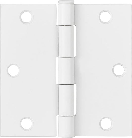Design House 6-Pack Painted White Interior Door Hinges – 3.5-inch x 3.5-inch – Square Corner Radius Steel Door Hinge – Fits Standard Doors – Design House 185892