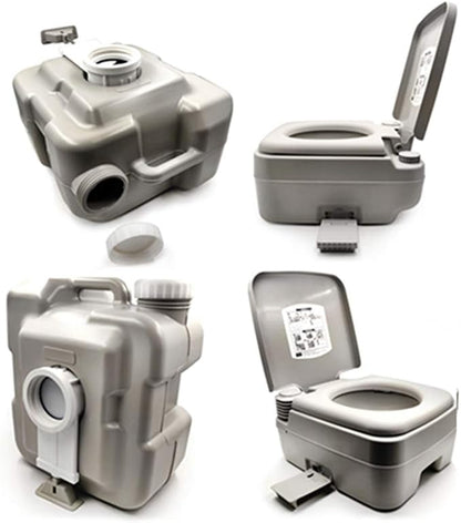 XKMT- 5 Gallon 20L Portable Toilet Flush Travel Camping Outdoor/Indoor Potty Commode