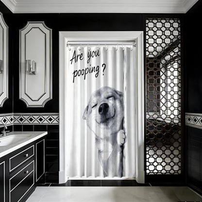 Small Stall Shower Curtain Rv Dog Shiba Inu, 48 x 72 Inchs