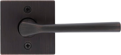 Kwikset Lisbon Single Sided Dummy Door Lever, Reversible Non-Turning Push/Pull Handle for Interior Use on Pantry, Closet, and French Doors, in Venetian Bronze
