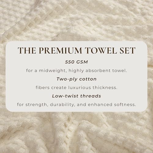 Great Bay Home Taupe Washcloths - 100% Cotton 6 Pack 13x13 Washcloth Set - Absorbent, Durable, Quick-Dry Face Towels for Bathroom (Oatmeal)