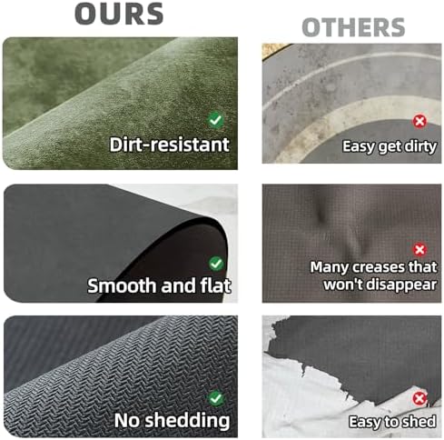 TYUU Thin Bath Mat, Bathroom Rugs Non Slip Washable, 24x36 Sage Green