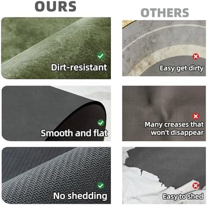 TYUU Thin Bath Mat, Large Bathroom Rugs Non Slip Washable, 36x48 Sage Green