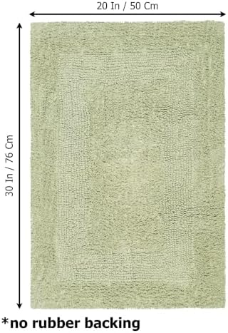 COTTON CRAFT Bath Rugs - 2 Pack Large 20x30 Soft Plush Bath Mats - Sage