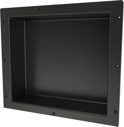 Tile Redi USA Niche Single Recessed Shower Shelf – Black, One Inner Shelf, 16-Inch Width x 14-Inch Height x 4-Inch Depth