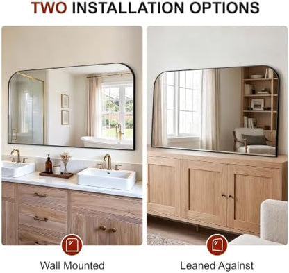 Bathroom Black Vanity Mirror for Over Sink, 30" x 50"