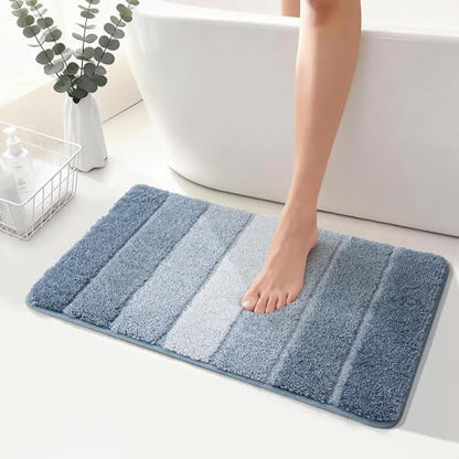 COSY HOMEER Bathroom Rugs 30x20,Ultra Soft Absorbent Bath Mat,Blue