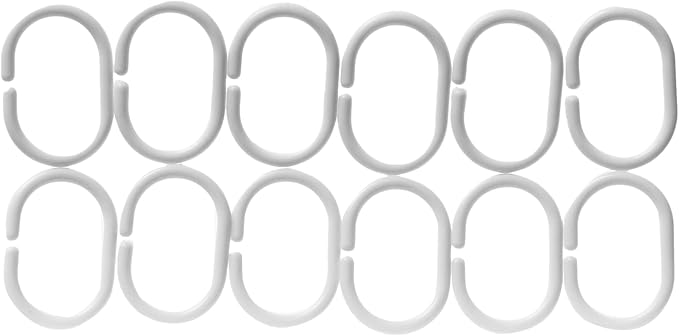 Amazon Basics Water Resistant 8-Gauge PEVA Shower Curtain Liner with Rust-Proof Metal Grommets and Plastic Hooks, 72"L x 72"W, Clear