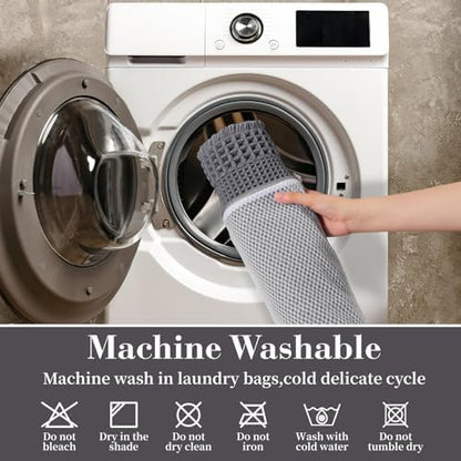 RESARE Waffle Bath Mat for Bathroom, Non Slip Bathroom Rugs 24x36 Dark Grey