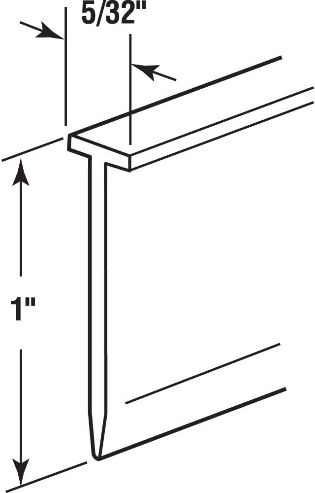 Prime-Line M 6211B Shower Door Bottom Sweep, Clear, 5/32 In. Tee Insert Shape, 1 In. Tall, 100 ft. (1 Roll)