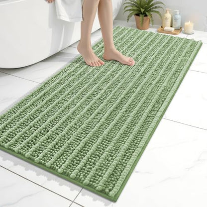 Arotive Bathroom Rugs Mat 47x24, Soft Absorbent Chenille Shaggy Bath Mat