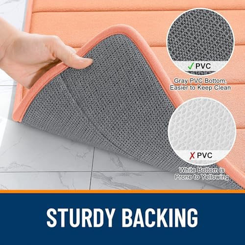 OLANLY Memory Foam Large Bath Mat 40x32, Super Soft Absorbent Bathroom Rugs