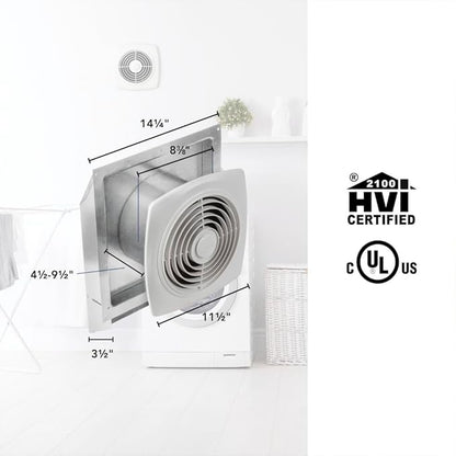 Broan-NuTone 509 Through-the-Wall Ventilation Fan White Cover, 200 CFM, 8.5 Sones, 8"