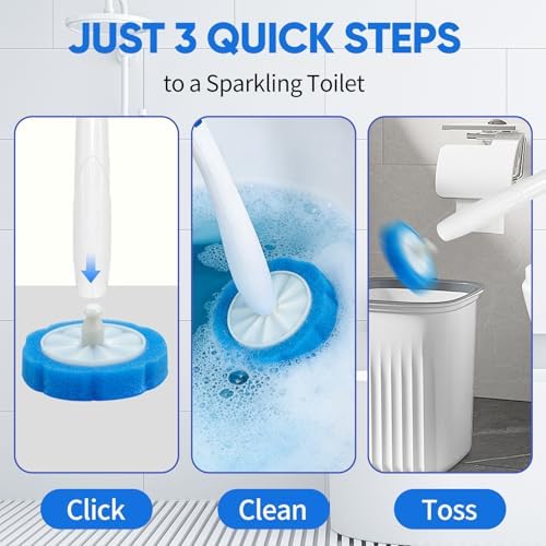 100pcs Disposable Toilet Brush Head for Clorox Wand System