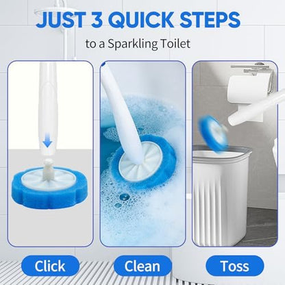 100pcs Disposable Toilet Brush Head for Clorox Wand System