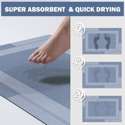 YDKGL Non Slip Bath Mat Long Ultra Thin Bathroom Rugs Runner Fit Under Door