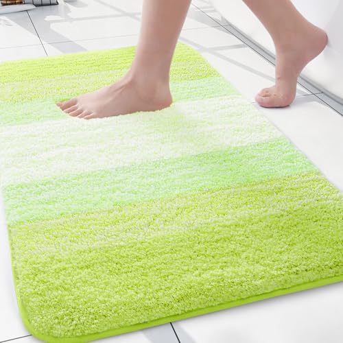 Arotive Microfiber Bathroom Rugs, Shaggy Soft Absorbent Bath Rug, 24x16