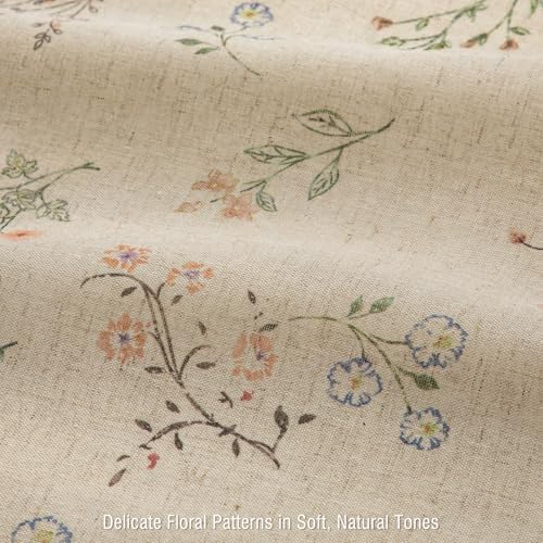 Floral Farmhouse Vintage Linen Shower Curtain French Country Decor 60Wx72H
