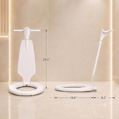 True Toilet® Toilet Seat with Urinal Attachment for Seniors, Special Needs & Medical Use – Splash-Free Hygiene Support Solution for Reduced Urine Splatter (Round)