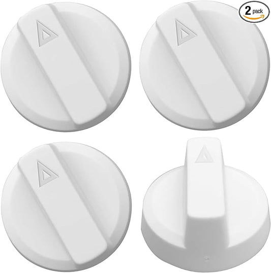 4 Pcs White Bidet Seats Replacement Knob Fit for Luxe Bidet Neo 120 & Neo 185, Knob Accessories for Luxe Bidet Neo 120 & Neo 185, Neo Knob, Non-Electric Bidet Attachment for Toilet Seat