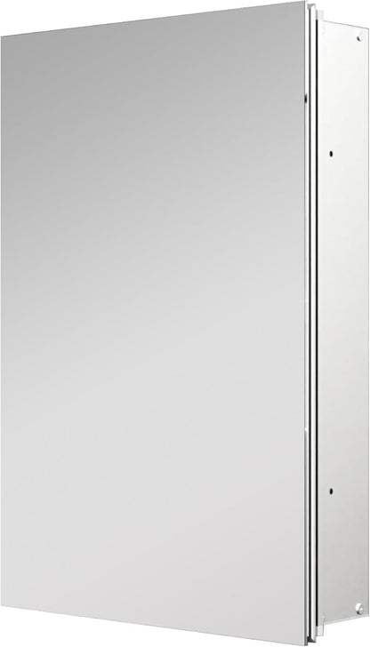 Medicine Cabinet with Mirror of Storage, 22x30 inch Aluminum Bathroom Cabinet, Assembly Needed, Surface Mount or Recessed Wall Cabinet with Adjustable Glass Shelves for Bathroom Bedroom