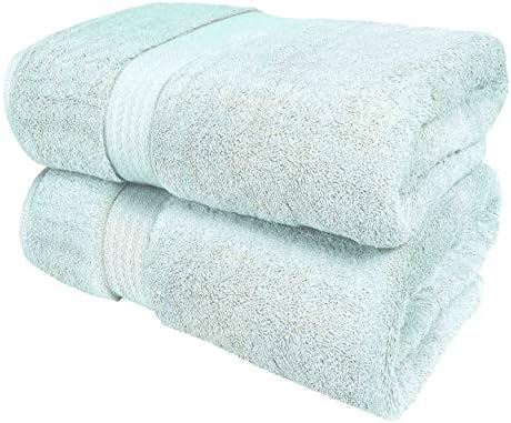 GLAMBURG 700 GSM Premium Oversized Extra Large Cotton Bath Sheet 35x70-100% Combed Cotton - Luxury Hotel & Spa Quality - Durable Ultra Soft Highly Absorbent - Sea Green