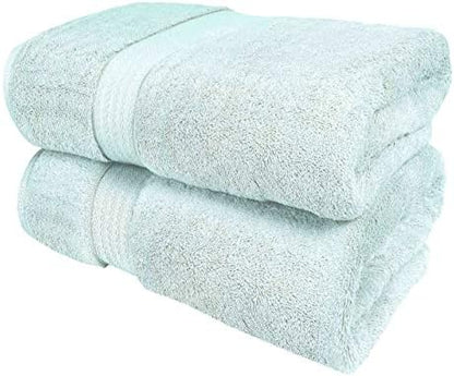 GLAMBURG 700 GSM Premium Oversized Extra Large Cotton Bath Sheet 35x70-100% Combed Cotton - Luxury Hotel & Spa Quality - Durable Ultra Soft Highly Absorbent - Sea Green