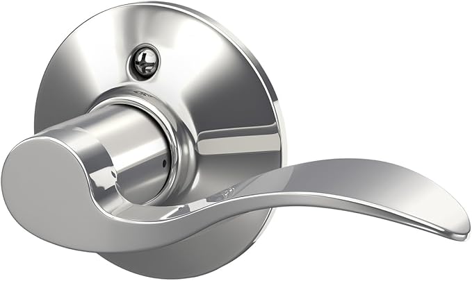 SCHLAGE F170 Acc 625 LH Accent Dummy Lever, Bright Chrome