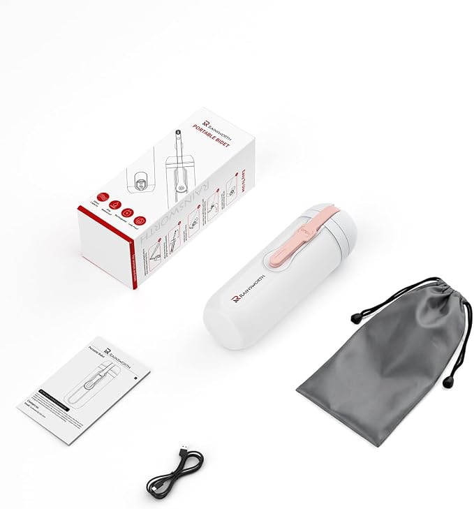 Rainsworth Portable Electric Bidet, 350ml, for Travel & Personal Care | Large Capacity, Rechargeable 1600mAh, USB-C Port, Adjustable Nozzle, Dual Flow Modes, IPX6 Waterproof,Leak-Proof Design