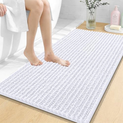 OLANLY Bathroom Rugs 44x24, Thick Soft Absorbent Chenille Bath Rugs