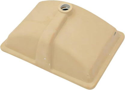 White Undermount Bathroom Sink 21.1"x15.1"Ceramic Basin | Modern Porcelain Under Counter Bathroom Vanity Sink, Interior Bowl 19.2"x 13.1", Rectangular Undermount Basin with Overflow
