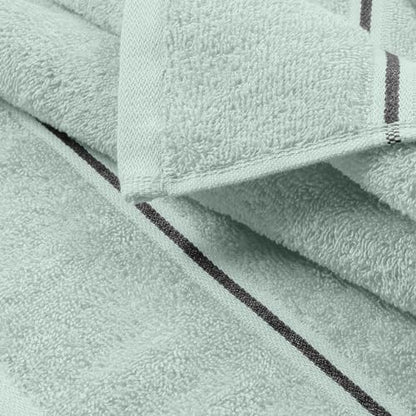 MyOwn Ultra Soft 6 Pack Cotton Towel Set, Contains 2 Bath Towels 28x55 inch, 2 Hand Towels 16x24 inch & 2 Wash Coths 12x12 inch, Ideal Everyday use, Compact & Lightweight - Sea Green