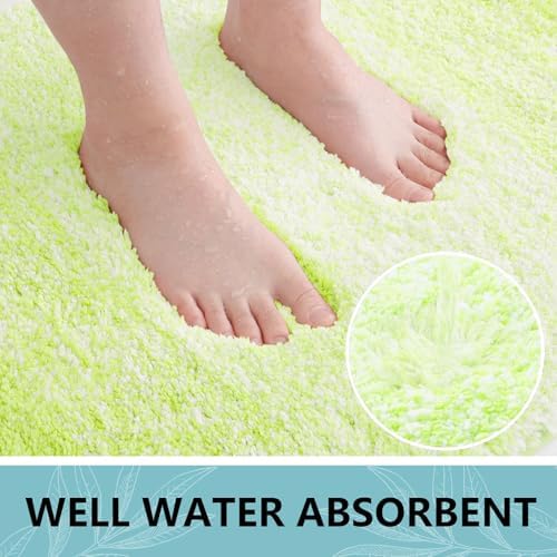 Arotive Microfiber Bathroom Rugs, Shaggy Soft Absorbent Bath Rug, 24x16
